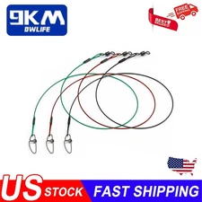 Fishing Leader Line with Swivel & Snap 30Pcs Stainless Wire Fishing Connector