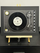 Michael Jackson - I Just Can’t Stop Loving You 7" Vinyl on Record Player Print