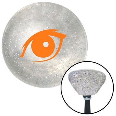 Orange One Eye Clear Retro Metal Flake Shift Knob w/ M16x1.5 Insert Shifter