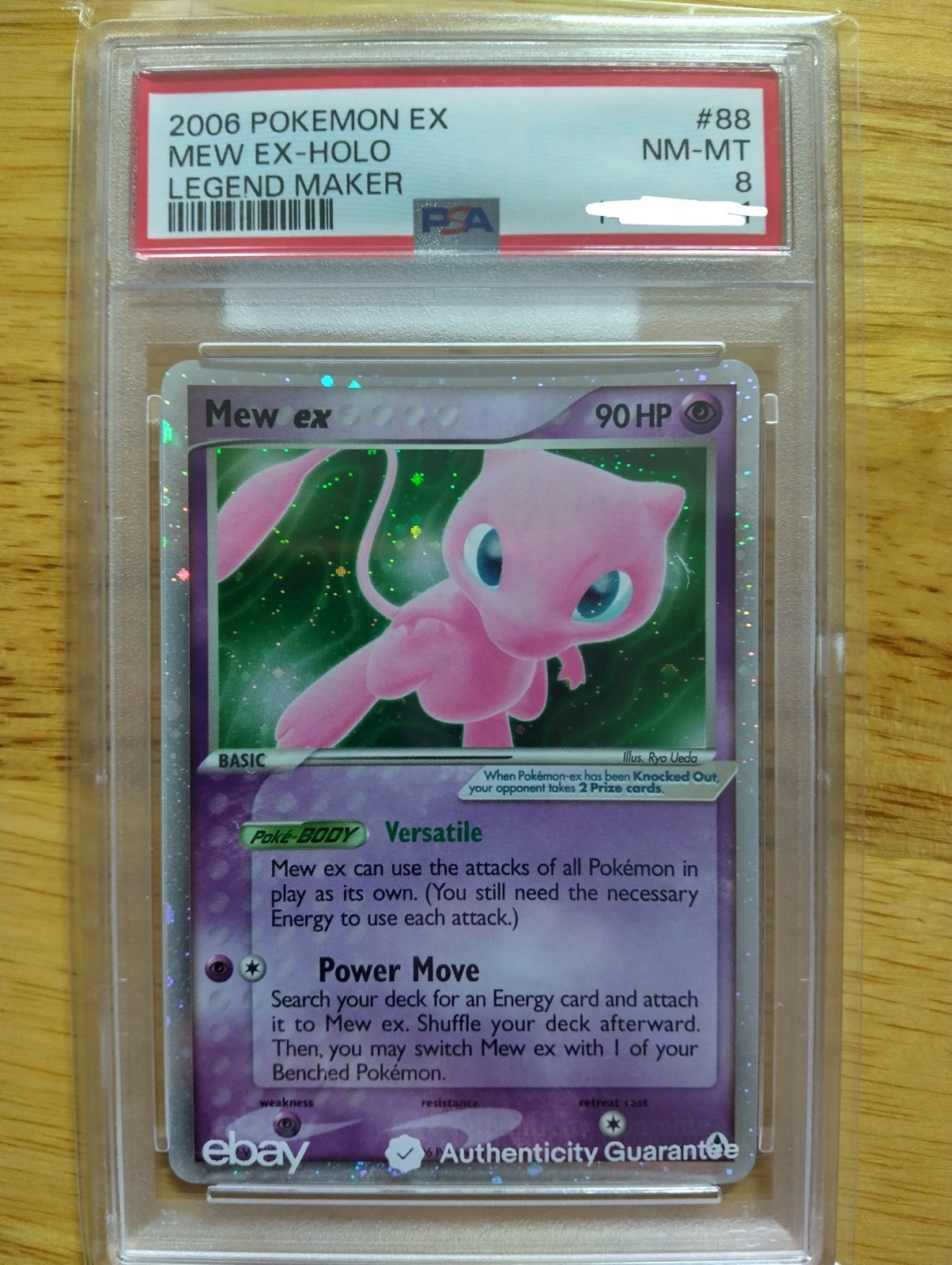 Pokemon Mew EX Legend Maker Ultra Rare Card #88 PSA 8 NM-MT Holo