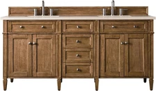 James Martin Vanities 650-V72-3EMR Brittany 72" Double Basin - Brown
