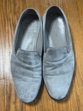 Manolo Blahnik Turo Grey Suede Loafers Slippers Flats Size US 10 / UK 9 Men