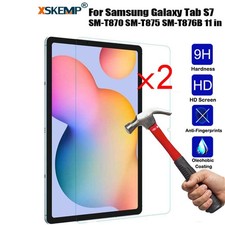 2Pcs Tempered Glass Screen Protector For Samsung Galaxy Tab S7 T870 T875 11 in
