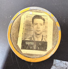 Vintage Photo ID Pinback Button Robert S Fuller Fingerprint Patrick & M.K. SF — photo 1