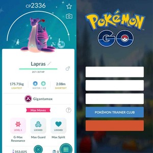 Pokémon GO - Shiny Lapras Gigantamax - Account Registrato Con Polvere O PTC Per Scambio - 20K