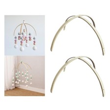 2 Set Mobile Hanging Frame Crib Hanger Frame for DIY Wind Chime Crafts Crib
