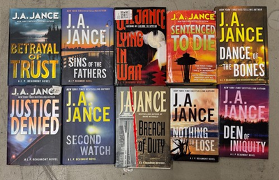 #ad 12 books J.A. Jance J. P. Beaumont Book Series Bundle Collection Set harcover $59.99