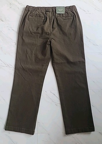Mutual Weave NWT Men's Relaxed Elastic Drawstring Green Chino Pants Size Large - Picture 4 of 5