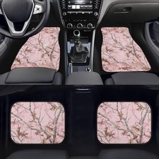 Howilath Anti-slip Pink Camo Forest Car Floor Mats Carpet Interior Accessorie...