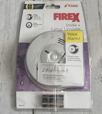 Kidde Firex AA Battery Powered Smoke & Carbon Monoxide Detector with Voice Alarm