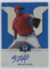 2017 Leaf Valiant Draft Blue 12/35 Bryan Mata #BA-BM3 Auto 0t2