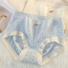 Herbal Panties Breathable Material Large Size Women's Underwear Solid Color