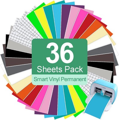 Smart Adhesive Vinyl Permanent Cricut Joy Film: 5.5 X 12 in (36 Packs) Craft