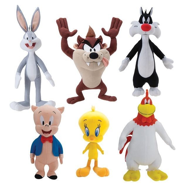 Set of 6 Toys Looney Tunes Plush 8-9 inch each. Complete Set. Rare
