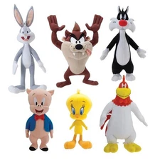 Set of 6 Toys Looney Tunes Plush 8-9 inch each. Complete Set. Rare Gift New tags