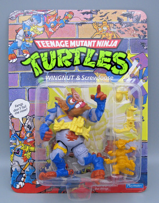 TMNT Ninja Turtles 1990 Wingnut and Screwloose Playmates Action Figure