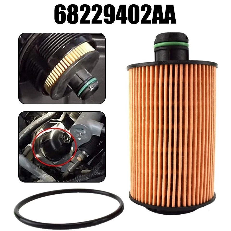 Oil Filter Kit Front Oil Filter Kit 66 Mm 68229402AA K68109834AA 1J910025 - Image 2 of 4