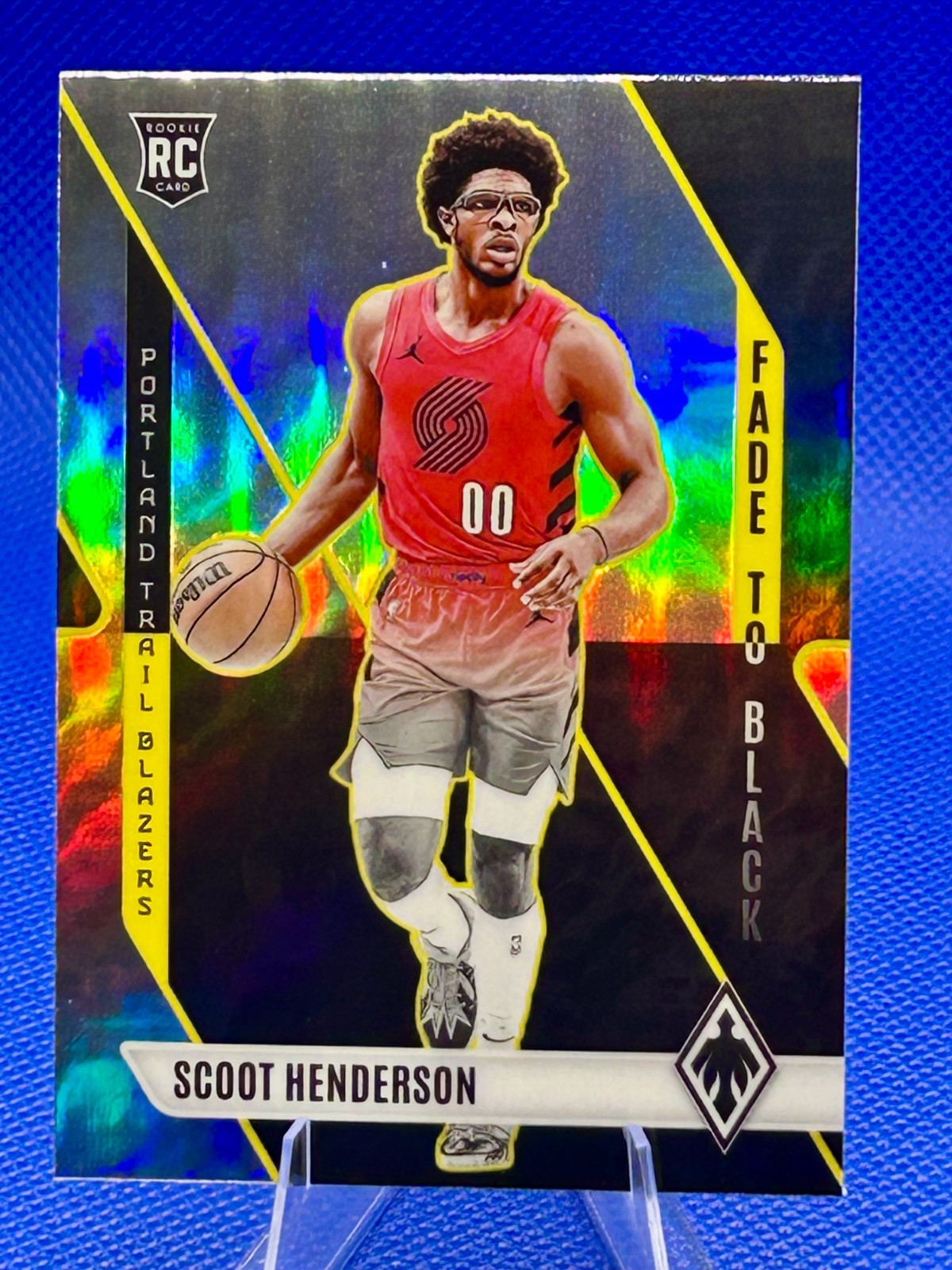2023  Panini Phoenix Scoot Henderson Fade to Black Silver RC #6 Trail Blazers