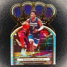 WENDELL MOORE JR /8 Asia GOLD Die Cut 2022-23 Crown Royale NBA Basketball #13