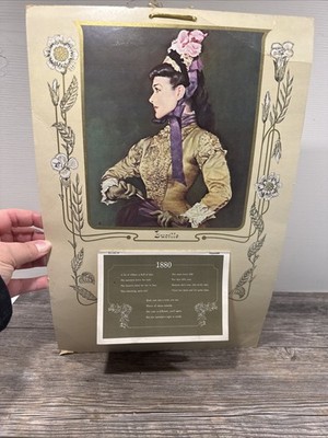 VTG Gilded Age Style Lucille Advertising Hanging Calendar Brown & Bigelow USA