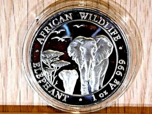 2015 Somalia Silver Elephant 1 oz — photo from the most recent tracked eBay sale