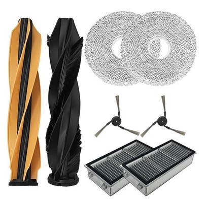 Für Mova Mobius 60 kompatibles Zubehör 2 Seitenbürsten 2 Pads 2 Filter
