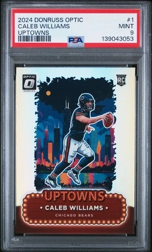 2024 PANINI DONRUSS OPTIC UPTOWNS #1 CALEB WILLIAMS ROOKIE RC PSA 9