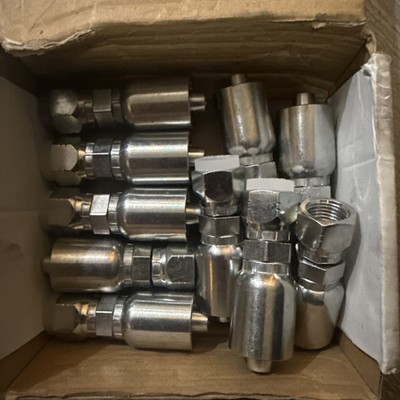 ANCIMOON 3/8   Hose x 3/8   NPT Male Hydraulic Hose Crimp Fittings, 10PCS Set