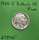 1925-D Buffalo 🦬 Indian Head Nickel 5c Fine Tough Date