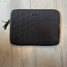Kate Spade Mini Laptop / Tablet Sleeve Black Quilted  14W x 11H