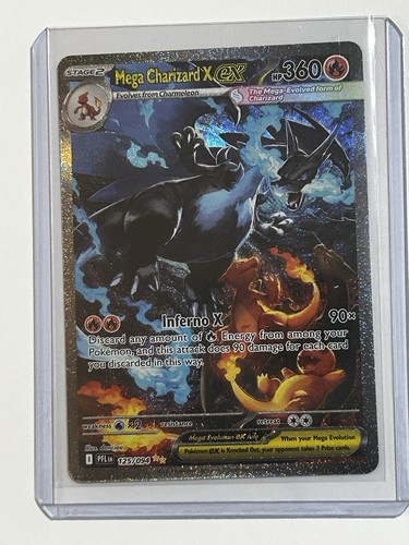 Mega Charizard X ex 125/094 Me02: Phantasmal Flames Holo TCG Pokemon Card