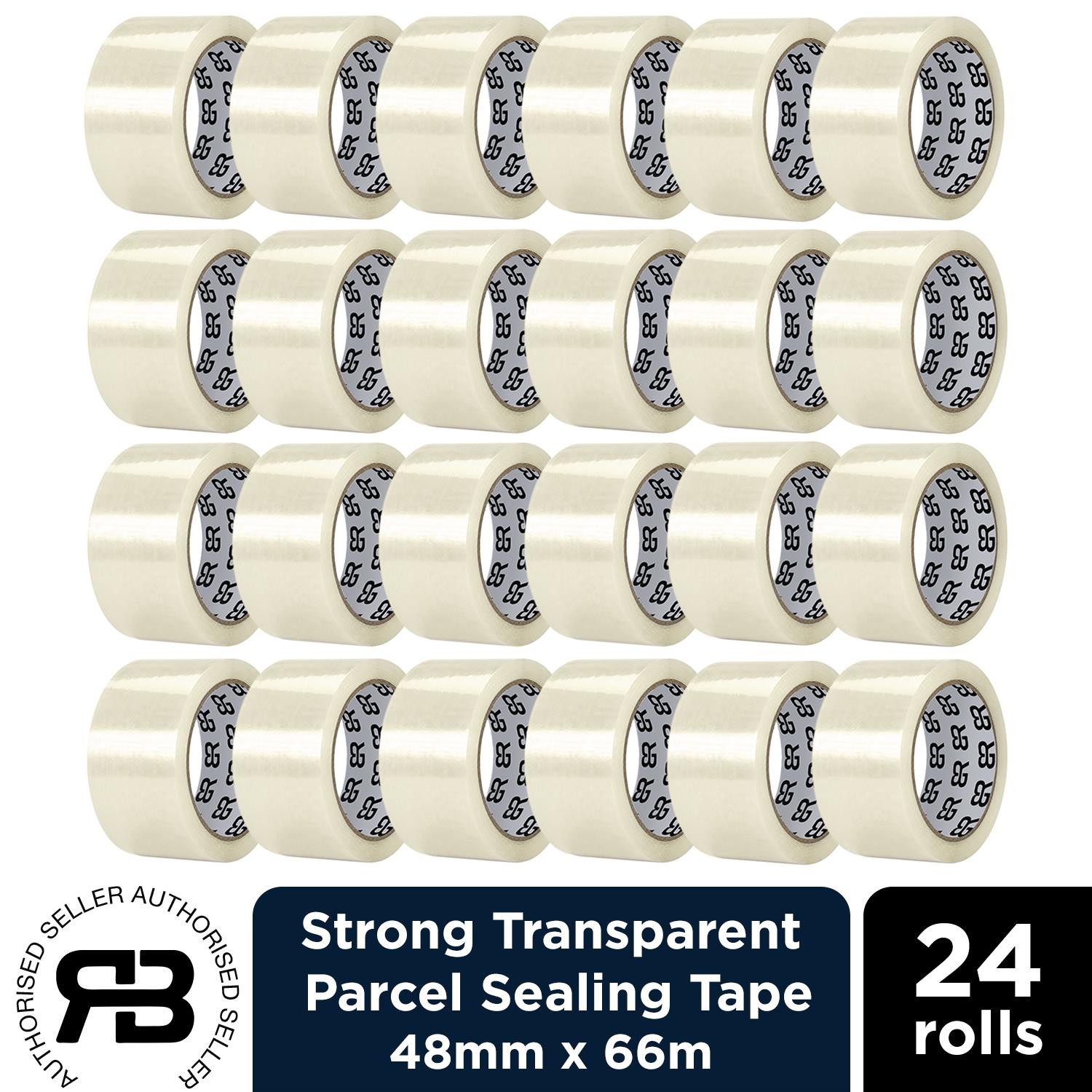 Clear Packing Tape 48mm x 66m Strong Parcel Box Tape, 12 Rolls - Image 2