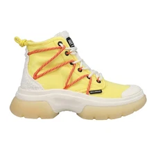 Palladium Pallawave High Top Platform  Womens Yellow Sneakers Casual Shoes 97998