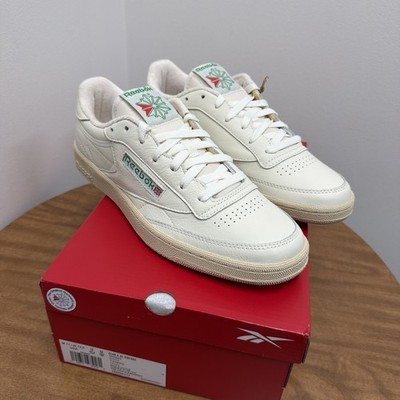 Men Reebok Club C 85 Vintage Shoes Sneakers Chalk White Green Size 11 100000317