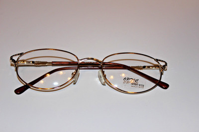 New Optic World W6021 Eyeglass Frames 51-18-138 Gold Clear Glass for Rx