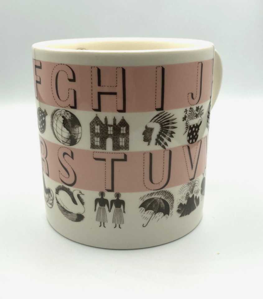 Wedgwood Pink Alphabet Mug - Eric Ravilious | eBay UK