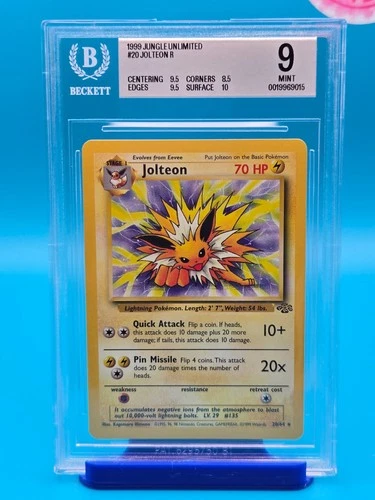 BGS 9 - 1999 Pokemon Jungle Unlimited #20 Jolteon R