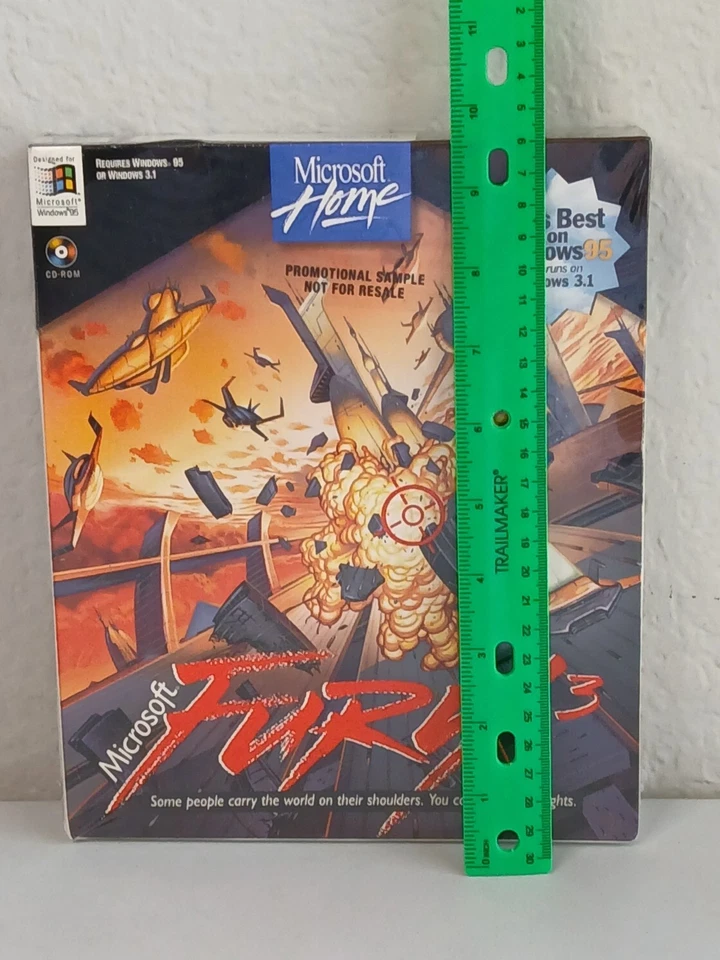 FURY 3 Microsoft CD-ROM Video Game 1995 Promo ~ New Sealed Big Box - Image 2 of 4