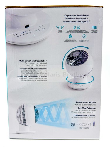 WOOZOO Globe Multi-Directional 5-Speed Oscillating Fan w Remote - White - NIB - Picture 3 of 3