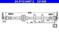 ATE Bremsschlauch 24.5112-0407.3 FüR Fiat Lancia