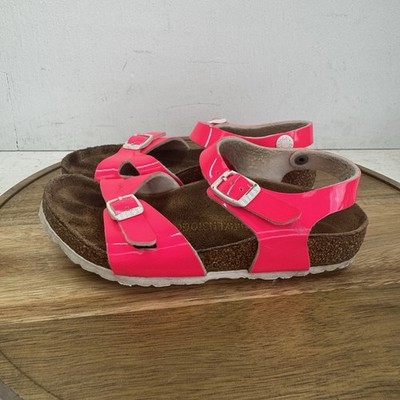Birkenstock Rio Birko-Flor Girls Shoes Size 30 ( US Size 12 / 12.5) Pink