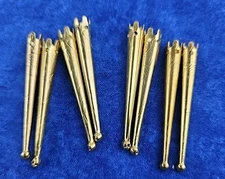 4 Pair (8) BOLO BOLA TIE Tips FINDINGS Gold Tone 2" 