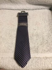 Michael Kors Men's Neck Tie Navy Blue With Lavender Diamonds New
