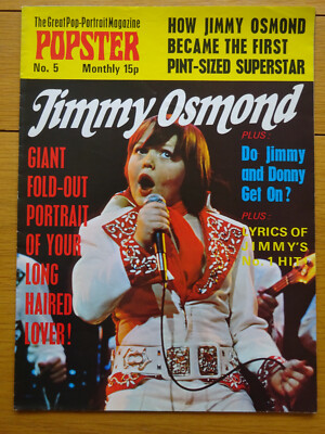 Popster No 5 Giant Poster Magazine Jimmy Osmond 1970s 33.5'' x 23'' (Poster Size)