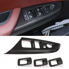 For BMW X3 F25 X4 11-2017 ABS Carbon Fiber Door Window Switch Lift Cover Trim