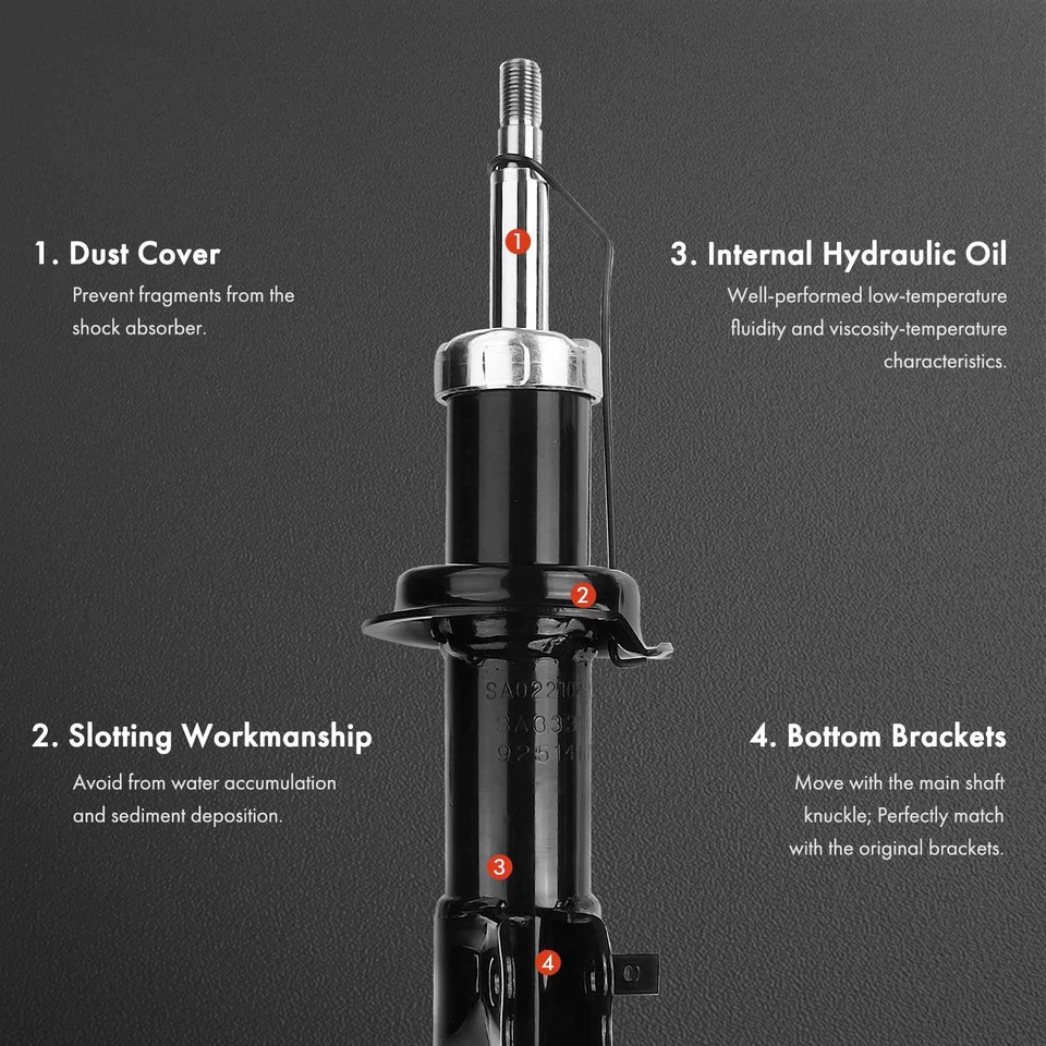 2x Amortiguador Amortiguador para Toyota MR2 Spyder 2000-2005 1,8 L Delantero Izquierdo y Derecho Foto 3 de 4