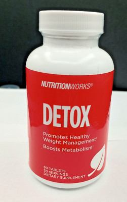Nutrition Works - Detox - Promotes Healthy Weight Managment -60 Tab -EXP 6/26