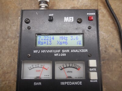 MFJ-269 Antenna Analyzer HF VHF UHF Ham *Works* *AS-IS No