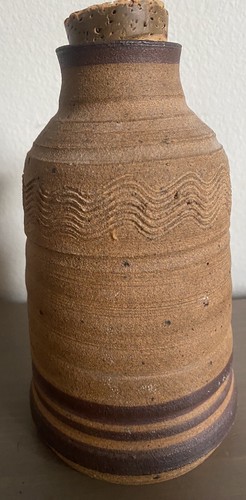 Vintage Handmade Clay Face Smiley Pots Coin Bank, Cork Artist Jack Graber 7.5” - Picture 6 of 11