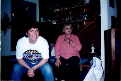 Two Women Sitting Together In Living Room Found Photo V2334